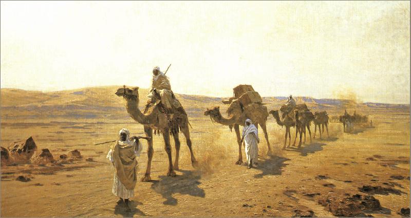 Ludwig Hans Fischer An Arab Caravan. china oil painting image